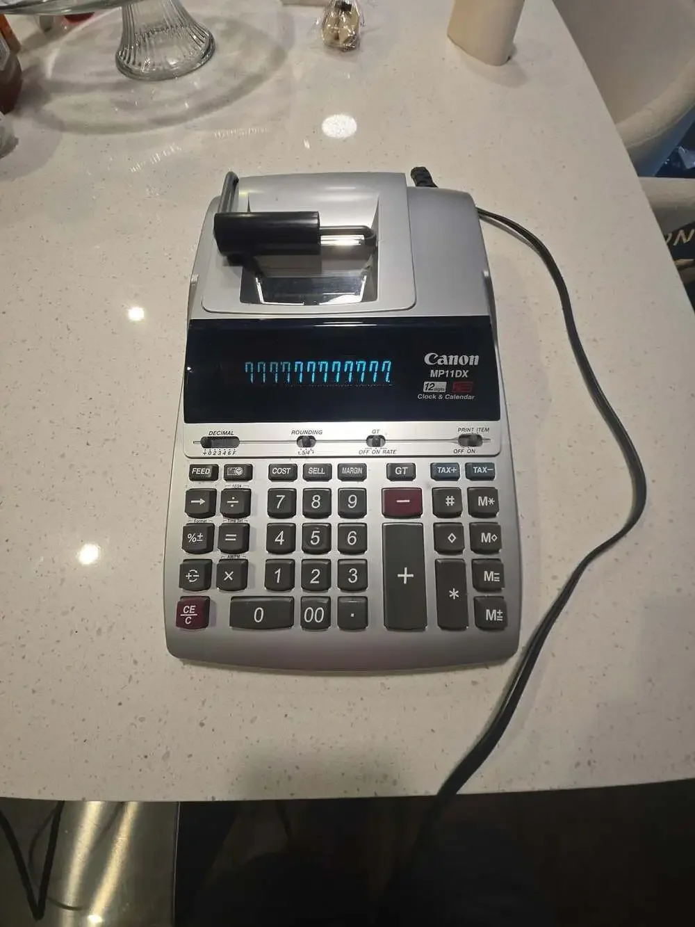 Canon MP11DX 12-Digits 2-Color Printing Calculator with Clock & Calendar